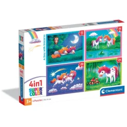 A Day With Unicorns - 1x12 + 1x16 + 1x20 + 1x24 pezzi^Clementoni Clearance