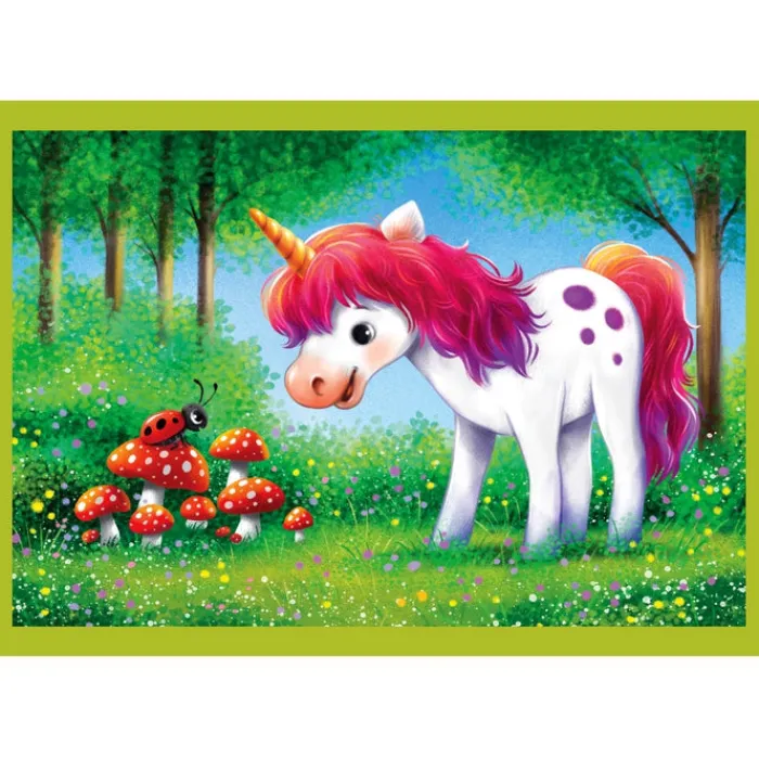 A Day With Unicorns - 1x12 + 1x16 + 1x20 + 1x24 pezzi^Clementoni Clearance