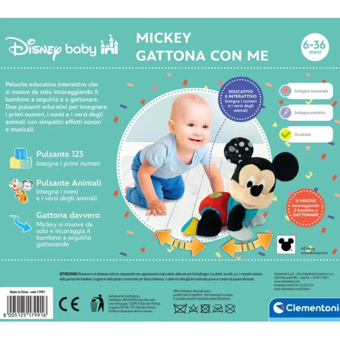 Baby Mickey Gattona con me^Clementoni New