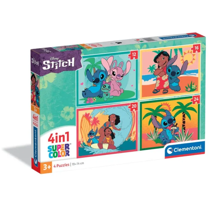 Disney Stitch - 1x12 + 1x16 + 1x20 + 1x24 pezzi^Clementoni Discount