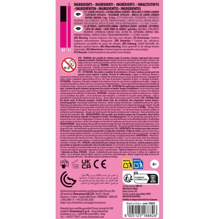 Lipgloss e Matita per Labbra - Strawberry Color^Clementoni Discount