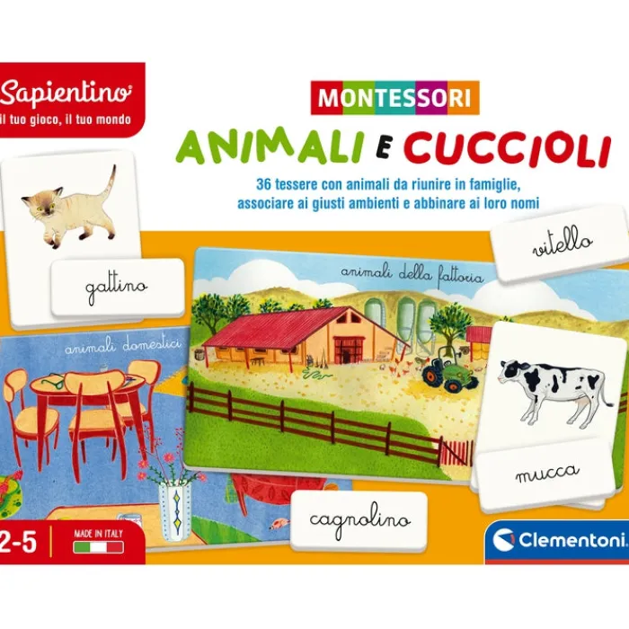 Montessori - Gli animali e i loro cuccioli^Clementoni Discount