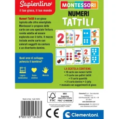 Montessori carte - Numeri tattili^Clementoni Discount