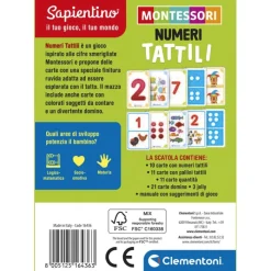 Montessori carte - Numeri tattili^Clementoni Discount