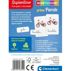 Montessori carte - Prime parole^Clementoni New