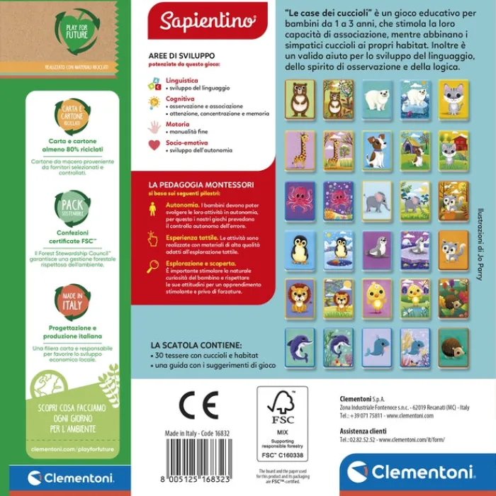 Montessori Flashcards - Le case dei Cuccioli^Clementoni Sale