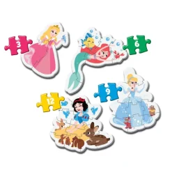 Princess - 1x3 + 1x6 + 1x9 + 1x12 pezzi^Clementoni Discount