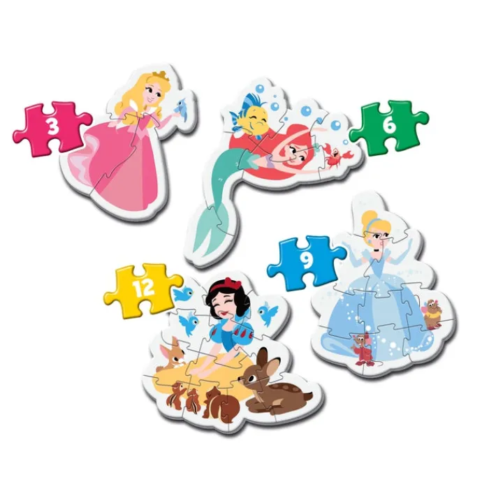Princess - 1x3 + 1x6 + 1x9 + 1x12 pezzi^Clementoni Discount
