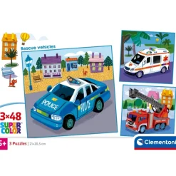 Rescue Vehicles - 3x48 pezzi^Clementoni Outlet