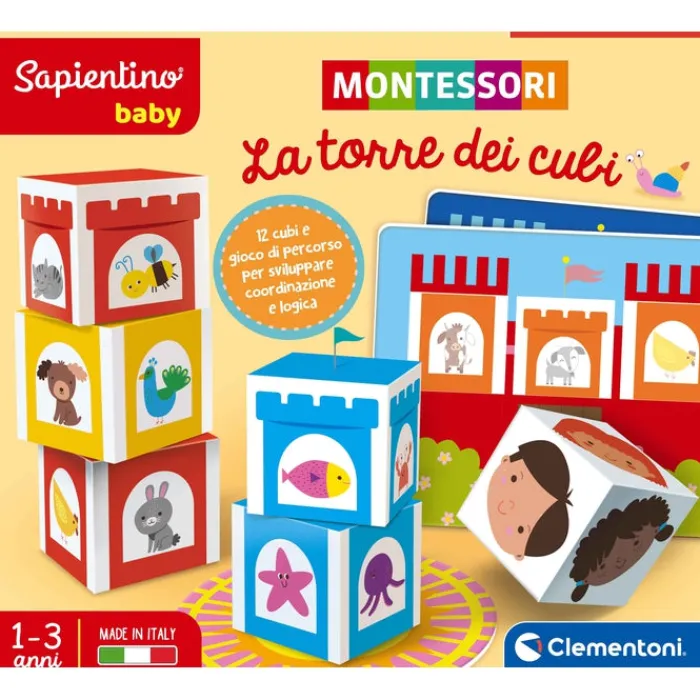 Sapientino Baby Montessori - La torre dei cubi^Clementoni Clearance