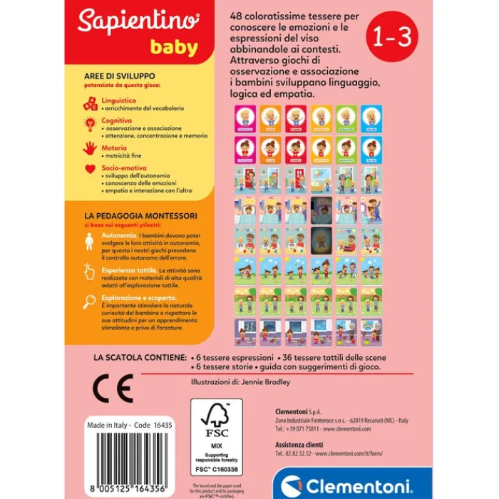 Sapientino Baby Montessori - Carte Emozioni ed Espressioni^Clementoni Sale