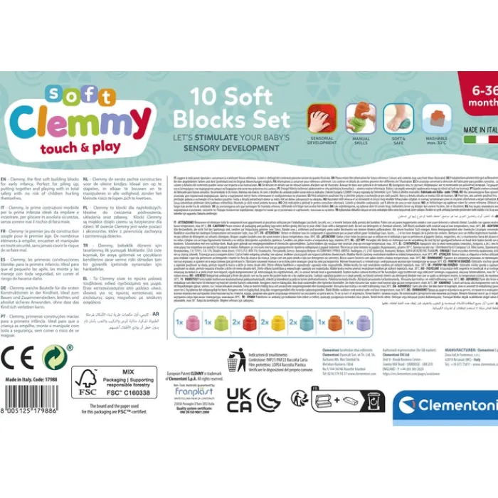 Soft Clemmy - Confezione 10 Mattoncini^Clementoni Discount