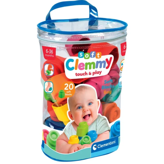 Soft Clemmy - Sacca 20 Mattoncini^Clementoni Clearance