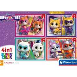 SuperKitties - 1x12 + 1x16 + 1x20 + 1x24 pezzi^Clementoni Discount