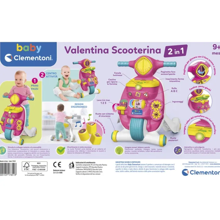 Valentina Scooterina Primi Passi 2 in 1^Clementoni Clearance