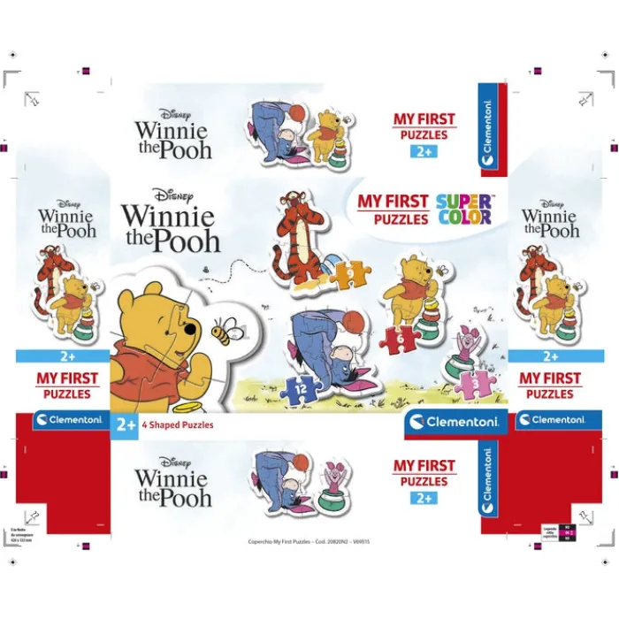 Winnie the Pooh - 1x3 + 1x6 + 1x9 + 1x12 pezzi^Clementoni Clearance