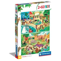 Zoo - 2x60 pezzi^Clementoni New